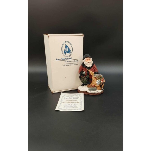 June McKenna 1996 Jolly Ole St. Nick Figurine COA Signed Collector's Society USA - Picture 1 of 12